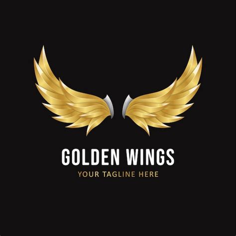 Premium Vector Golden Wings Logo Template