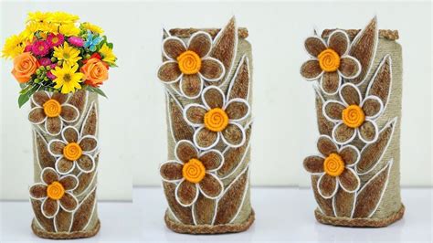 Diy Beautiful Flower Vase Decoration Ideas With Jute Rope Home Decor