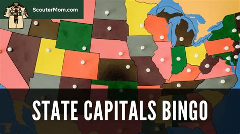 State Capitals Game Bingo Cards Scouter Mom