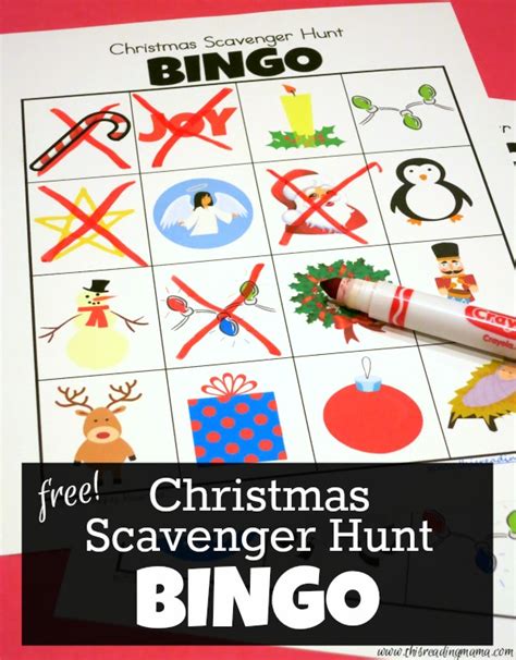 Why not participate in a festive activity like the 12 days of christmas scavenger hunt game!? Christmas Scavenger Hunt {Printable BINGO Boards}
