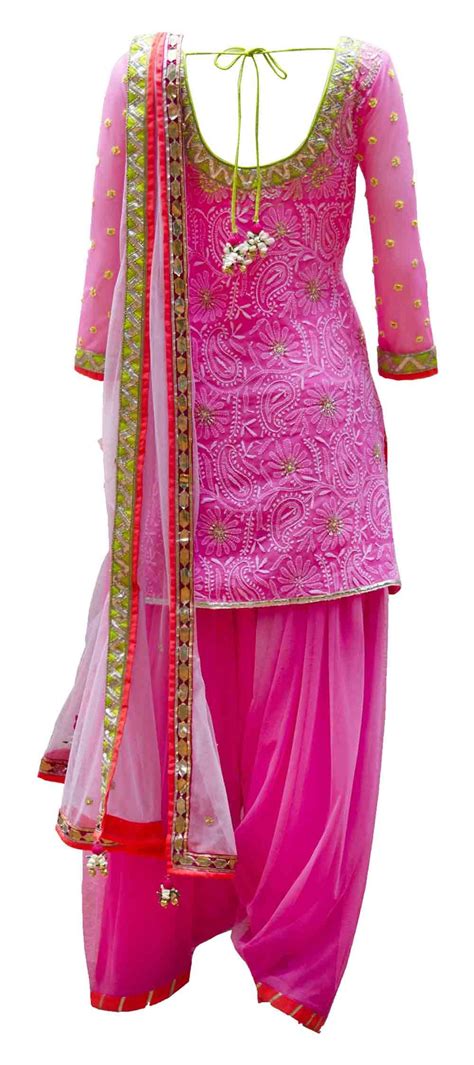And Patialas Are Back With A Bang D Heres A Cute One In Pinkgold Border Love Indian
