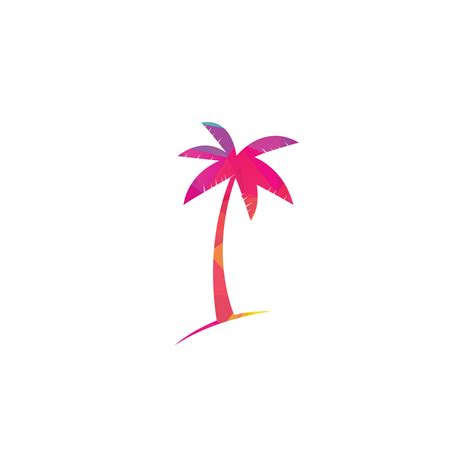 Tropical Beach And Palm Tree Logo Design Creative Simple Palm Tree