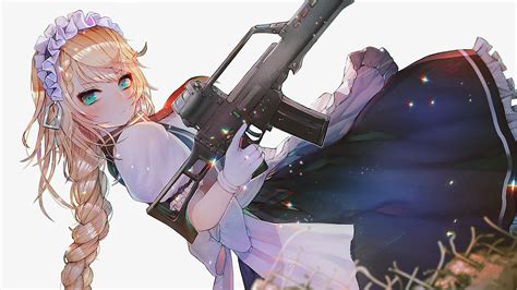 1.8 x 2.8m/ 5.9 x9.2ft background, perfect for television, video production and digital photography; Girls Frontline Green Eyes G36C With White Background HD ...