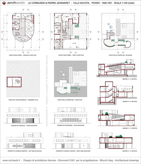 Villa Savoye Plan With Dimensions Image To U