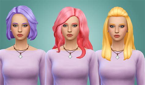 My Sims 4 Blog All 44 Base Game Female Hairs In 39 Recolors By