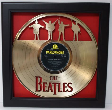 Gold colored records capture the thrill of important events and accomplishments. Beatles Help Framed Laser Cut Gold Plated Vinyl Record ...