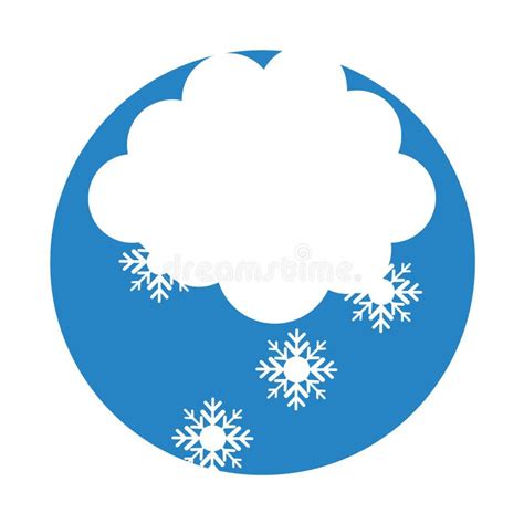 Cloud With Snowflakes Icon Stock Vector Illustration Of Storm 93936549