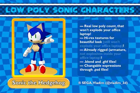 Vladim — Low Poly Sonic Characters Model Pack Is