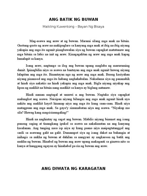Halimbawa Ng Kwentong Bayan Philippin News Collections
