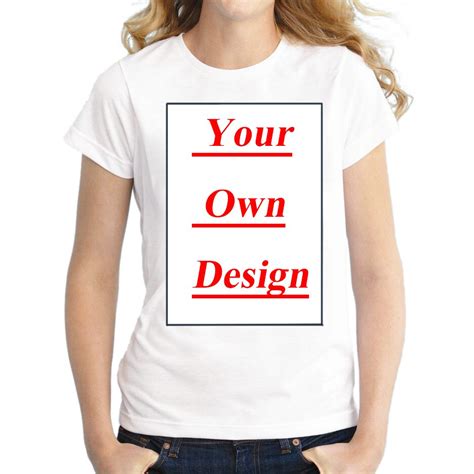 Customize Print Customized Womens T Shirt Print Your Own Design High