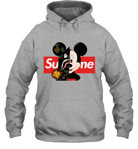 Mickey Mouse Supreme Bape Hoodie Lapommenyc Store