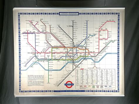 1970 London Underground Station Map Quad Royal Paul Garbutt
