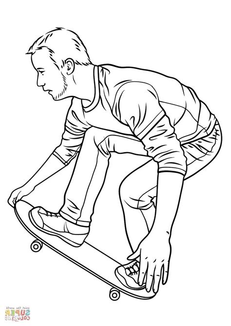 Skateboard Coloring Page Sports Coloring Pages Coloring Pages Color