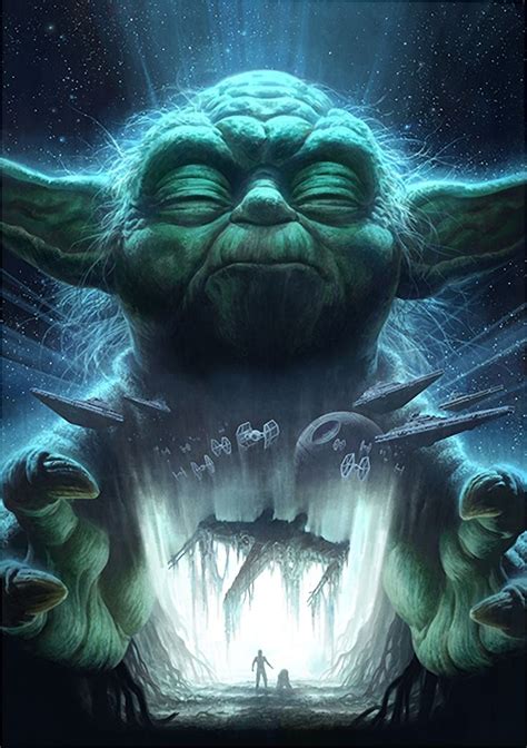 Yoda Art Print Luminous Beings Are We Par Fabian Schlaga Star Wars