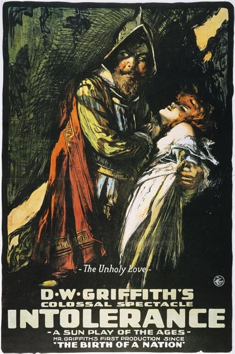 Intolerance Film 1916 Namerican Poster For Dw Griffiths Film
