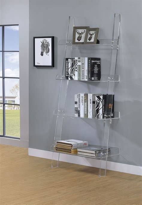 Amaturo Acrylic Open Shelf Bookcase From Coaster Coleman Furniture