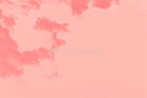 Pink Sky And Beautiful Cirrocumulus Pink Coral Clouds Stock Image