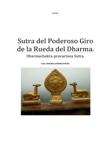 Sutra Del Poderoso Giro De La Rueda Del Dharma