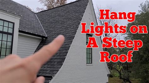 How To Hang Christmas Lights On A Steep 2 Story Roof Youtube