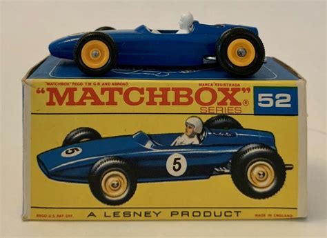 1960s Lesney Matchbox 52 Brm Racing Car In Original Box Matchbox