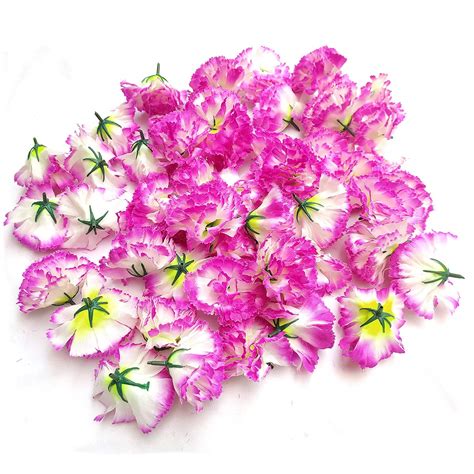 buy roseikon rids artificial carnation flowers pack of 50 for home decorations loose carnation