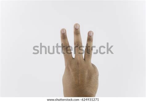 One Five Fingers Count Signs Isolated Stock Photo 624931271 Shutterstock