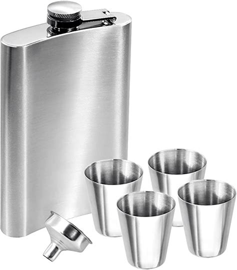 Anpro 10 Oz Hip Flask Set Stainless Steel Pocket Flask With Funnel
