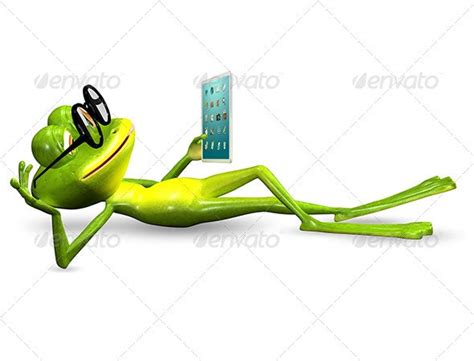 Frog With A Tablet By Brux Graphicriver