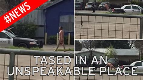 Video Shows Moment Naked Man Gets Tasered In His Privates By Cop World News Mirror Online
