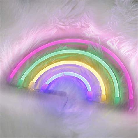 Enuoli Cute Rainbow Neon Sign Led Rainbow Light For Dorm Decor Usb 3 Aa
