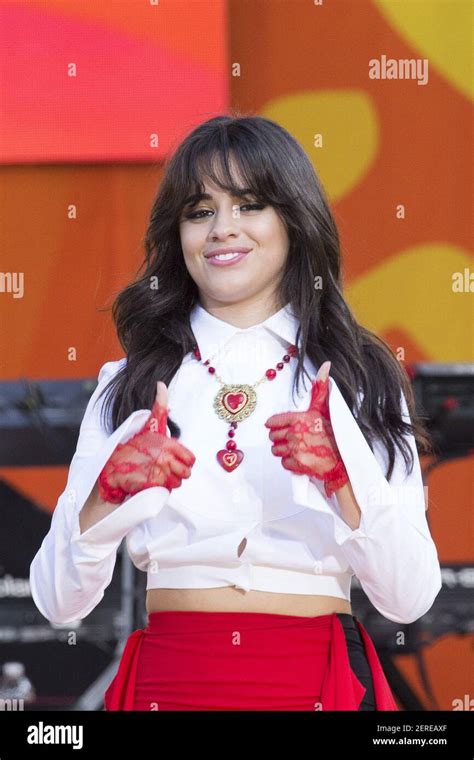Pop Star Camila Cabello Performing On Abcs Good Morning America With