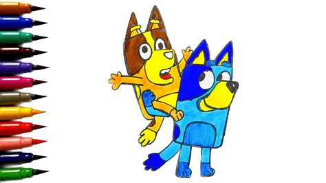 Bingo And Bluey How To Draw Bingo And Bluey Puppy How To Draw Bluey