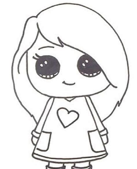 Easy Cartoon Cute Kawaii Girl Drawing Smithcoreview