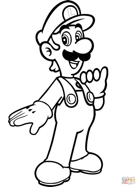 Luigi Super Mario Da Colorare