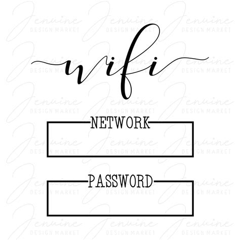Printable Wifi Sign Wifi Password Printable Wifi Svg Etsy