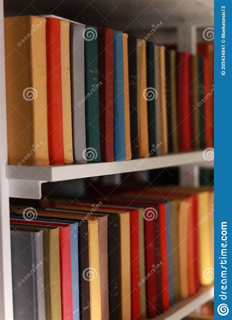 Collection Of Books In The Library Stock Image Image Of Home