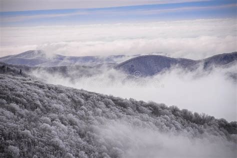 Appalachian Mountains In The Winter Stock Image Image Of