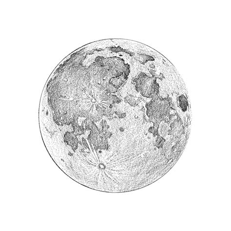 Fase De Lua Cheia Estilo De Desenho De Ilustração Imagem De Lua Cheia