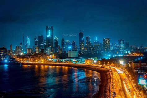 Mumbai At Night By Rahul Vangani 1080x720 Mumbai City Marine Drive