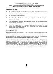 Postpartum depression and the the edinburgh postnatal depression scale (epds). Edinburgh Postnatal Depression Scale (EPDS) SCORING