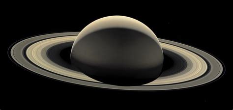 A View Of Saturn From The Cassini Probe Rspace