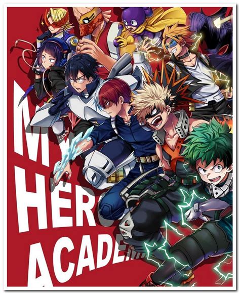 Купить My Hero Academia Моя геройская академия бумажная наклейка А5