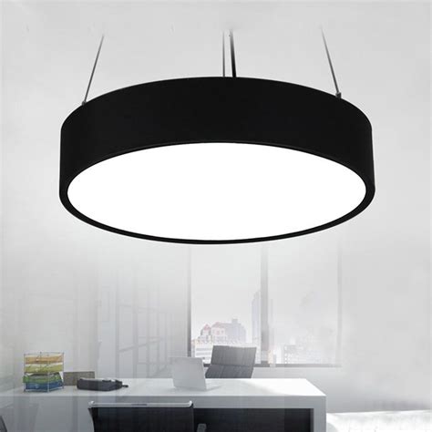 Round Pendant Led Chandelier Office Modern Minimalist Fashion Study