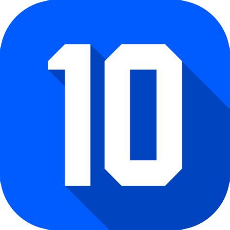 Number 10 Generic Flat Icon