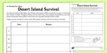 Stranded On An Island Activity Worksheet Teaching Resource