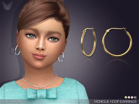 The Sims Resource Monique Hoop Earrings For Kids