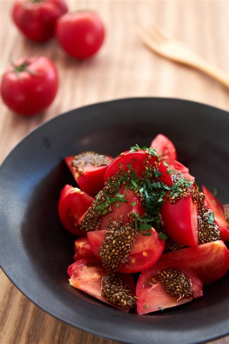 Drizzle The First Summer Tomatoes With A Chia Ponzu Dressing Fresh