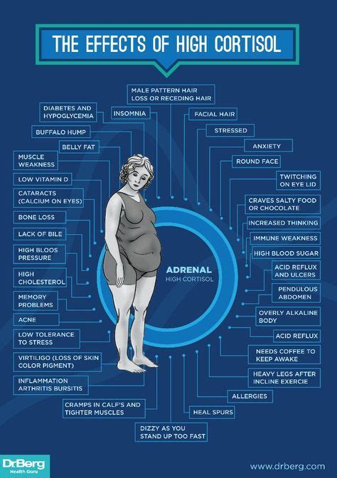 Dr Berg S Infographic The Effects Of High Cortisol Cortisol Adrenal