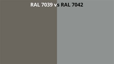 RAL 7039 Vs 7042 RAL Colour Chart UK