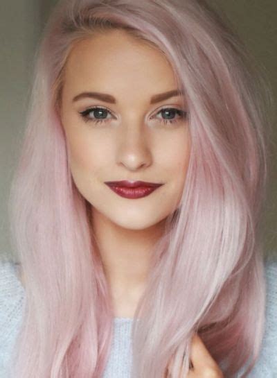 Pastel Pink Hairstyle For Hazel Eyes Haarfarben Frisuren